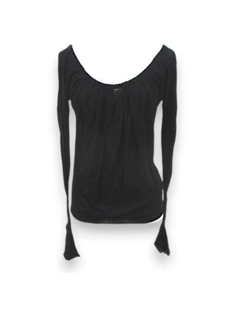 Gucci Long Sleeve Top Xs Black Transparent Tuck